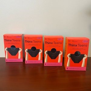 Thinx Teens Medium Black Leakproof underwear.